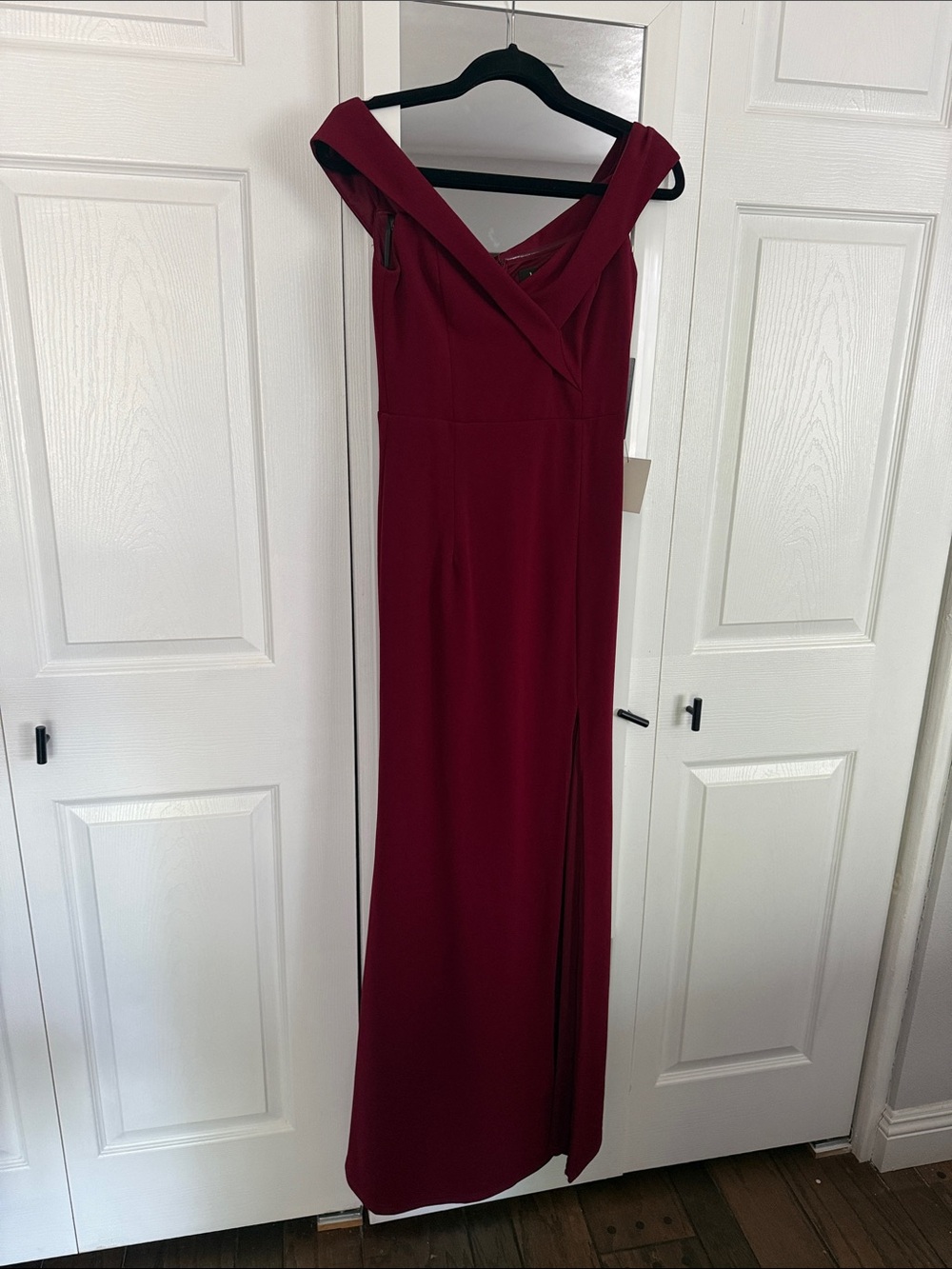 Lulus Song Of Love Wine Red Off-The-Shoulder Maxi Dress - Picture 7 of 9